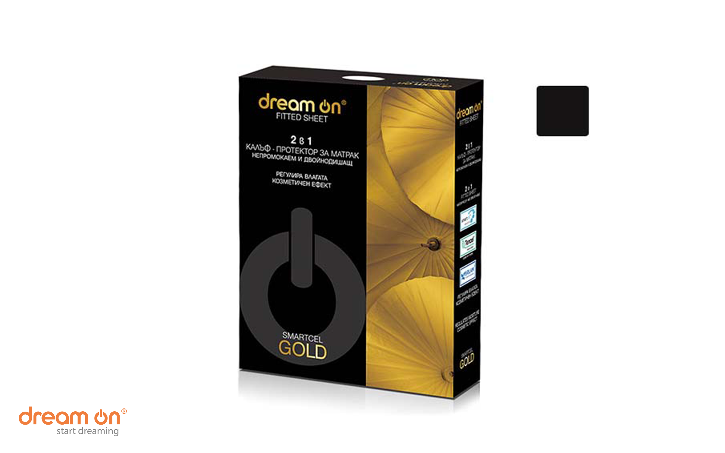 Протектор за душек 160/190 - 200 Smartcel Gold, црна  2